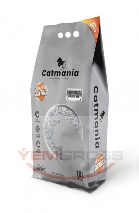 Catmania Aktif Karbonlu Kedi Kumu Carbon Grey 10 LT