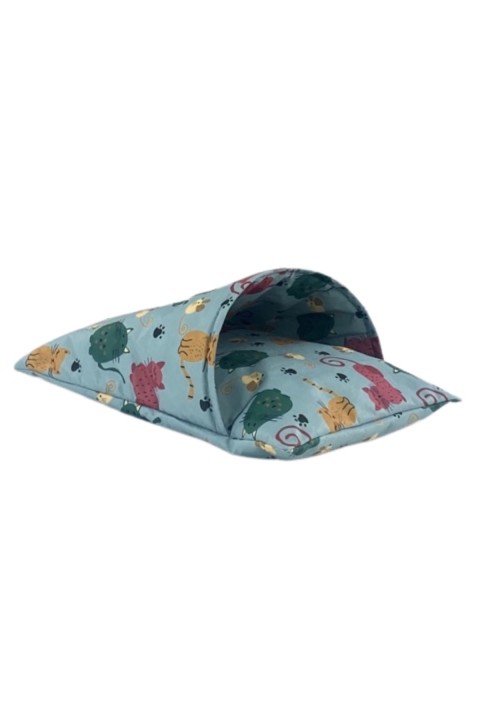 Pet Comfort Cave Lotus Kedi Yatağı Mavi 60x45cm