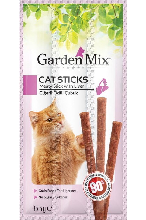 Gardenmix Ciğerli Kedi Stick Ödül 3*5g