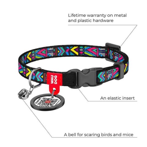 Collar QR Pasaportlu Kedi ve Ufak Irk Köpek Boyun Tasması 20-30 Cm 10 MM "İndie" (5270)