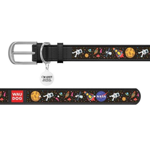 Collar Waudog Nasa Desenli QR Pasaportlu Köpek Boyun Tasması 46-60 Cm (0035-0047-01)