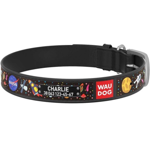 Collar Waudog Nasa Desenli QR Pasaportlu Köpek Boyun Tasması 46-60 Cm (0035-0047-01)