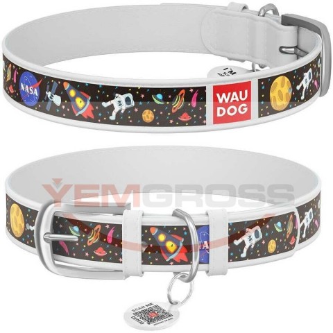 Collar Waudog Nasa Desenli QR Pasaportlu Köpek Boyun Tasması 46-60 Cm (0035-0047-15)