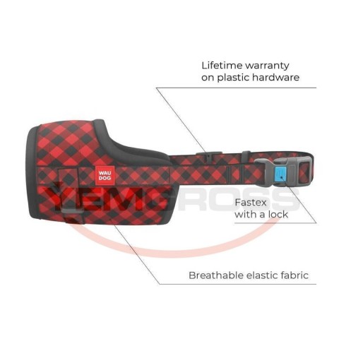 Collar Waudog Red Tartan Model Köpek Ağızlığı 19-26 Cm No:2 (5375)