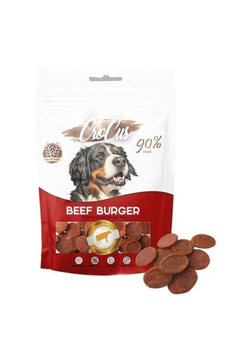 Crocus Burger Biftekli Tahılsız Köpek Ödülü 80 Gr