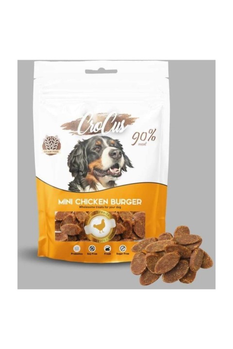 Crocus Mını Tavuk Burger Tahılsız Köpek Ödülü 80gr