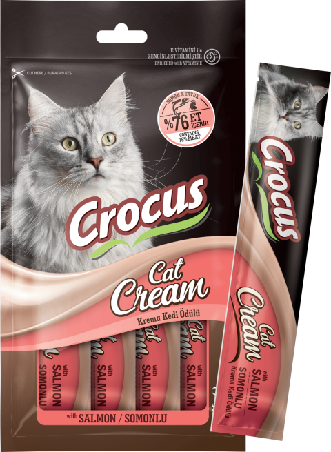 Crocus Somonlu Krema Kedi Ödülü 4x15g