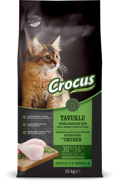 Crocus Tavuk Etli Yavru Kedi Maması 15 Kg