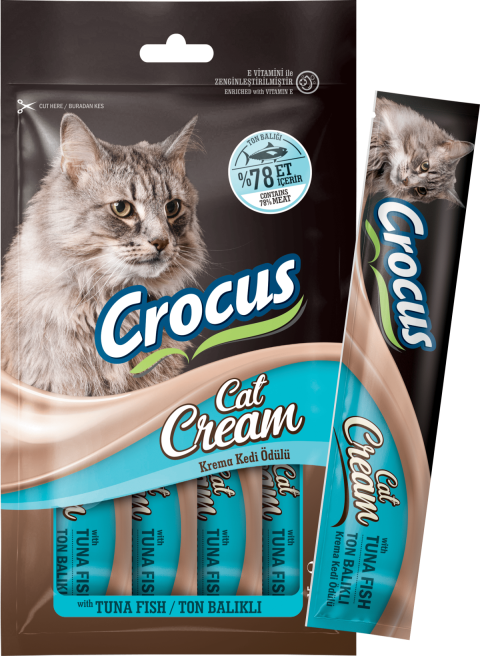 Crocus Ton Balıklı Krema Kedi Ödülü 4x15g