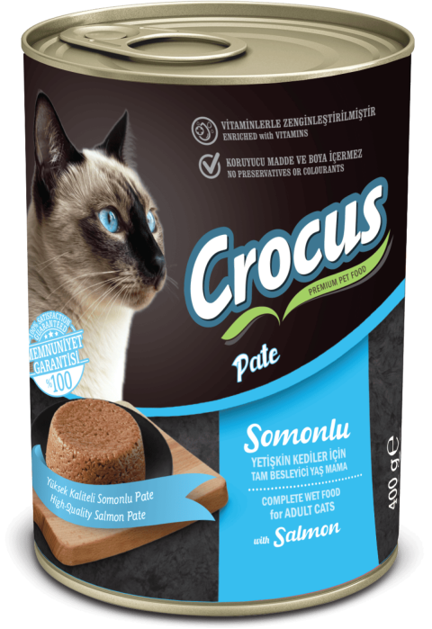Crocus Yetişkin Kedi Somonlu Pate Yaş Mama 400g