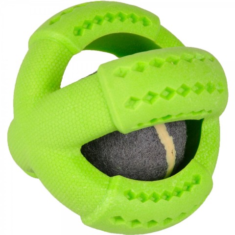 Flamingo Nane Kokulu Tenis Toplu Sert Köpek Oyuncağı 11 cm