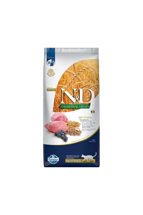 Nd Kuzu & Yaban Mersini Neutered Az Tahıllı Kedi Maması - 10 Kg