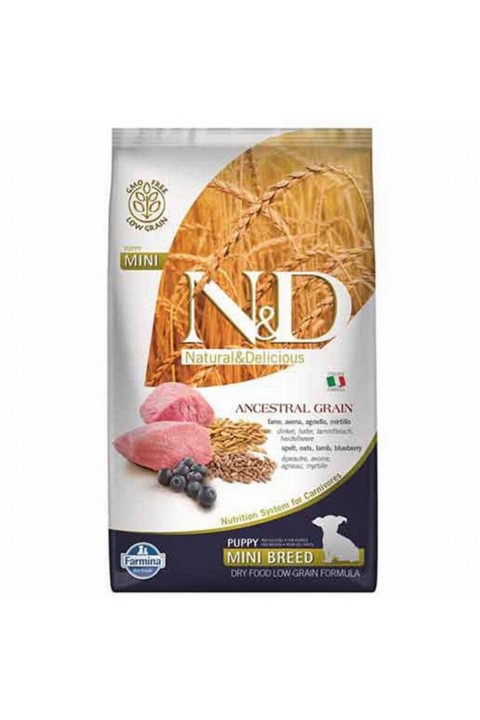 Nd Az Tahıllı Kuzu & Y.Mersini Puppy Med&Maxi Köpek Maması - 7 Kg