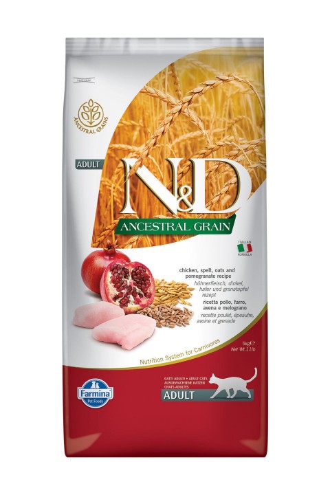 Nd Tavuk & Nar Adult Az Tahıllı Kedi Maması - 5 Kg