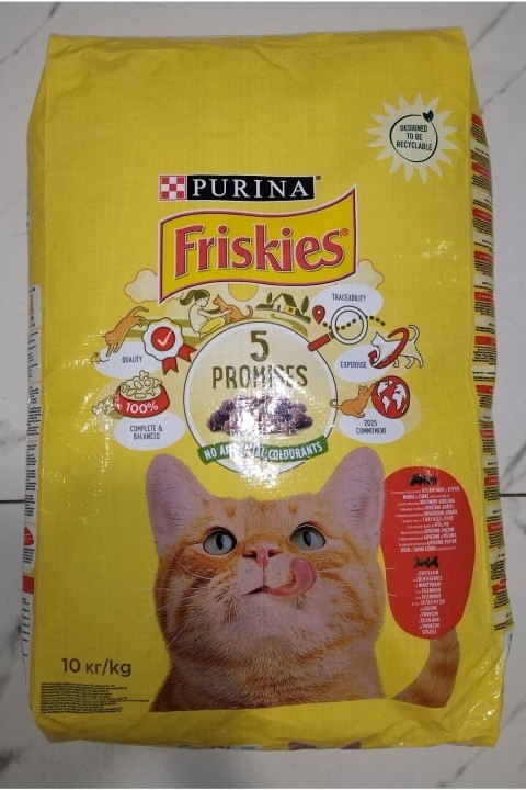 Friskies Biftekli-Tavuklu Yetişkin Kedi Maması -10Kg