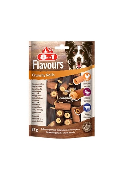 8IN1 FLAVOURS CRUNCHY ROLLS 85GR