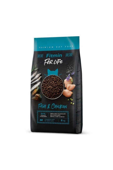 Fitmin Forlife Adult Fish&Chicken 8 Kg Yetişkin Kedi Maması