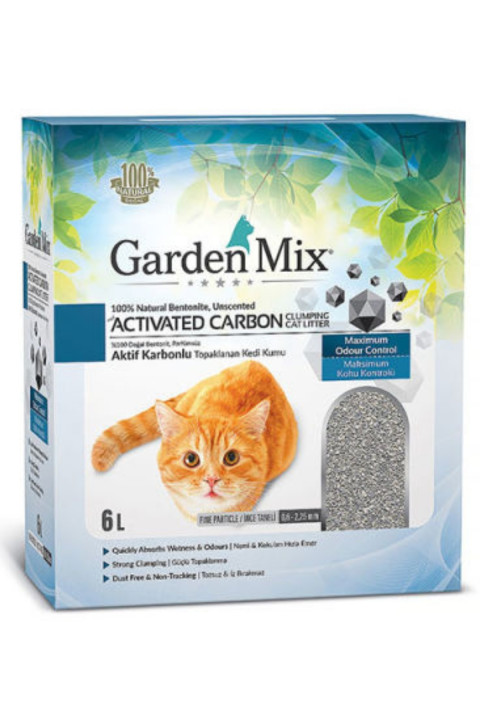Gardenmix Bentonit Aktif Karbonlu Kedi Kumu 6 Lt