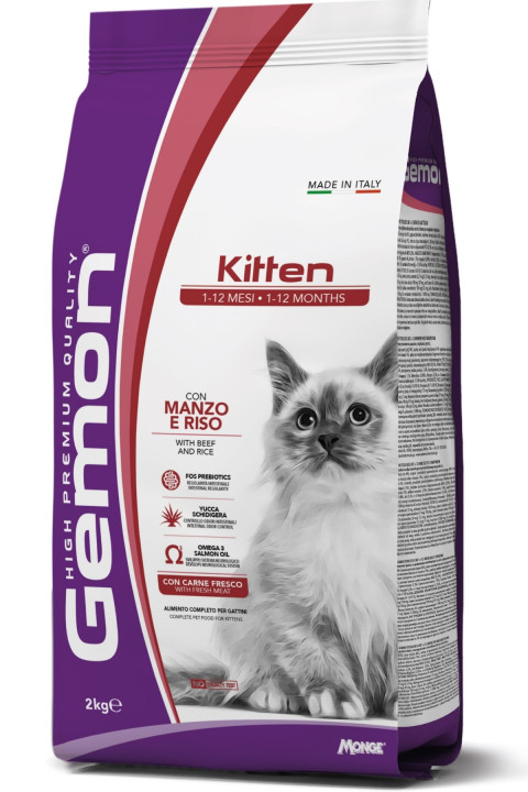 Gemon Kitten Sığır Etli Pirinçli Yavru Kedi Maması 2 Kg