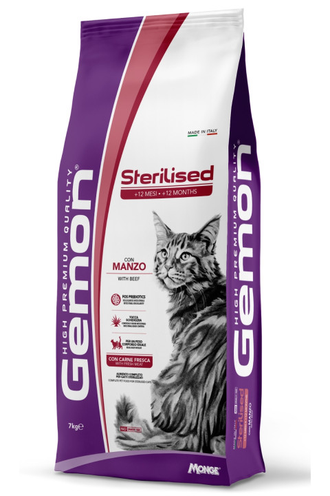 Gemon Sterilised Sığır Etli Kısırlaştırılmış Yetişkin Kedi Maması 7 Kg