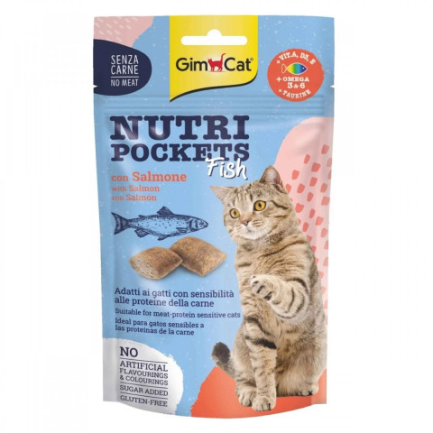 GimCat Nutripockets Fısh Wıth Salmon 60gr