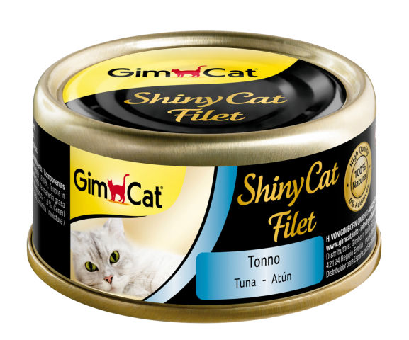 GimCat Shinycat Kıyılmış Fileto Tuna Balıklı 70gr