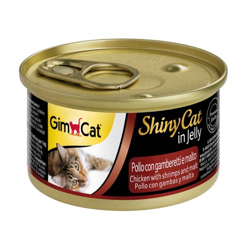 GimCat Shinycat Konserve Kedi Maması - Tavuk Karides Malt 70gr