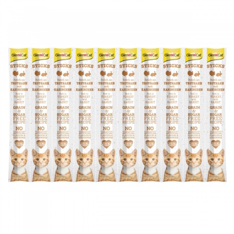 GimCat Sticks Hindi Etli Tavşan etli Ödül Çubukları 50 gr - 10lu
