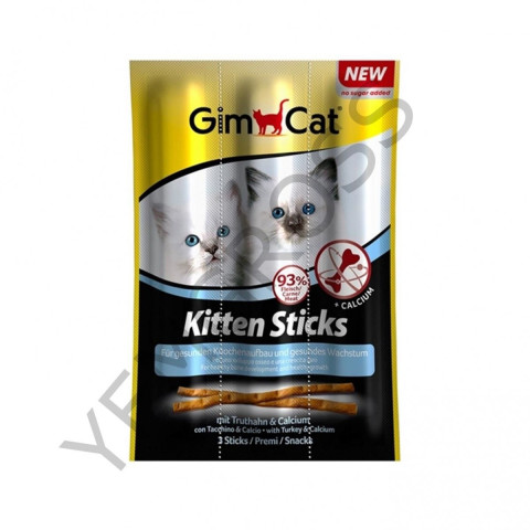 GimCat Sticks Kitten Hindili Ödül Çubukları 3x3gr