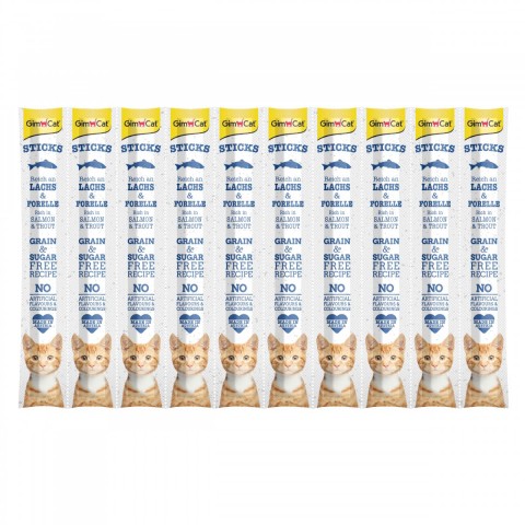 GimCat Sticks Somon & Alabalıklı Ödül Çubukları 50 gr - 10lu