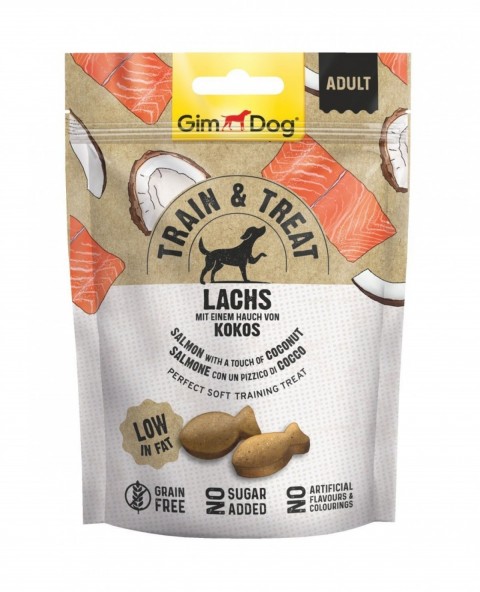 Gimdog Train&Trait Somon ve Hindistan Cevizi Köpek Ödülü 125gr