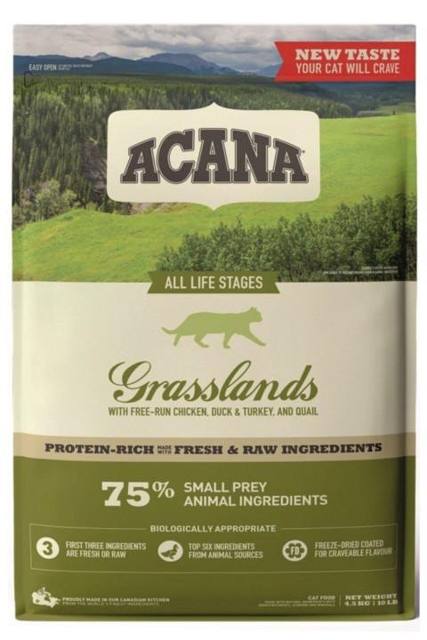 ACANA Grasslands Kedi Maması 4,5kg - Tüm ırk ve yaşam evreleri için