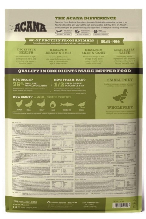 ACANA Grasslands Kedi Maması 4,5kg - Tüm ırk ve yaşam evreleri için