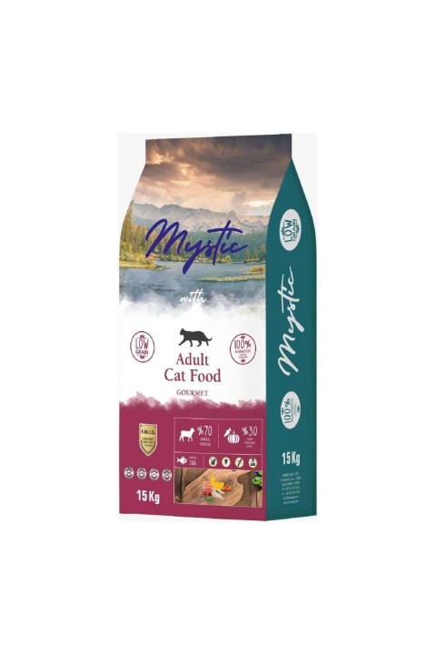 Mystic Az Tahıl Yetişkin Kedi Maması Gurme15 Kg