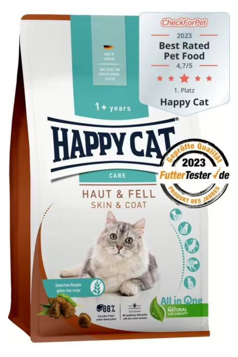 Happy Cat Skin Coat Tavuklu Deri ve Tüy Sağlığı Kedi Maması 4 Kg