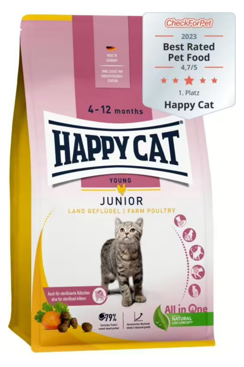 Happy Cat Junior Tavuklu Yavru Kedi Maması 10 Kg