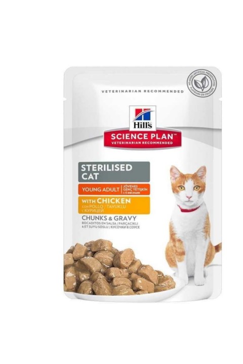 Hill's SP Tavuklu Kısırlaştırılmış Yetişkin Kedi Pouch 85Gr.