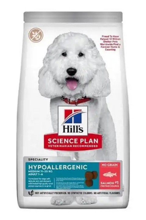 Hill's SP Hipoalerjenik Somonlu Orta Irk Yetişkin Köpek Maması 10+2 KG