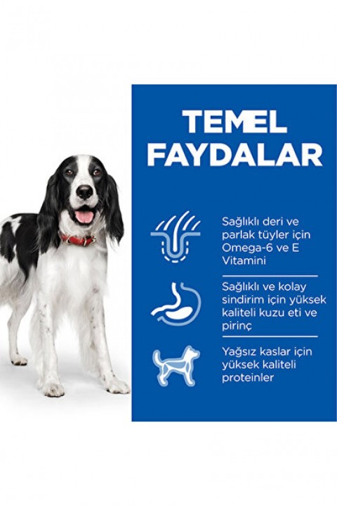Hill’s Scıence Plan Adult Medium Lamb & Rice Orta Irk Kuzulu Yetişkin Köpek Maması 14 Kg