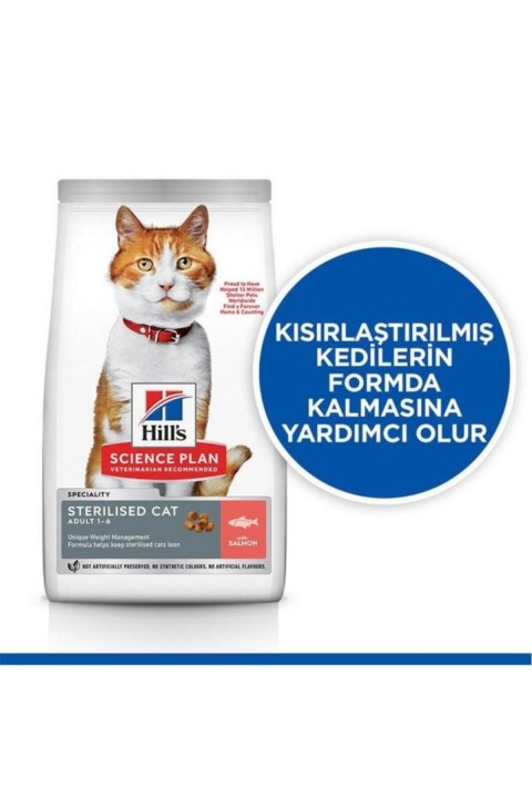 Hills Sterilised Somon Balıklı 1,5 Kg Kısırlaştırılmış Kuru Kedi Maması