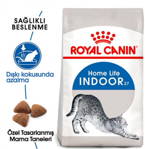 Royal Canin Indoor 27 Ev Kedileri İçin Yetişkin Kedi Maması 400 Gr