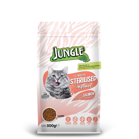 Jungle 500 Gr- Kısır Somonlu Kısır Kedi Mama
