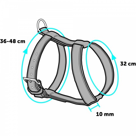 Karlıe Kedi Göğüs Tasması 30cm Siyah/kırmızı