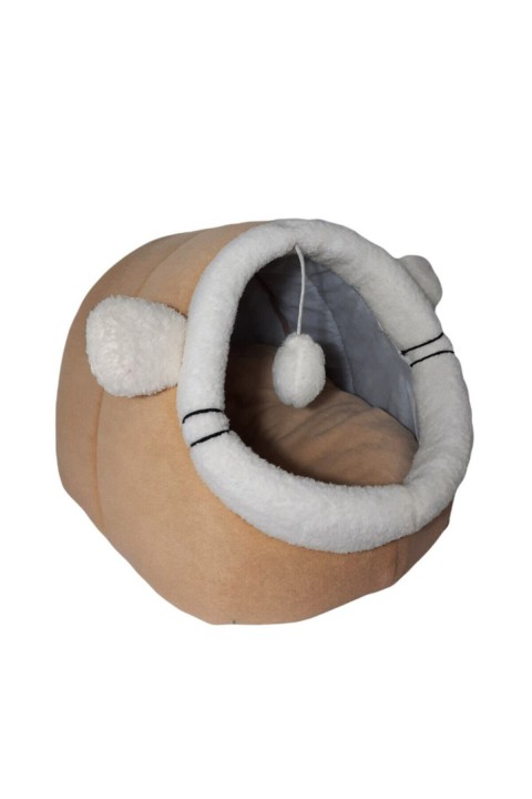 Kahverengi Kulaklı Alaska Kedi Evi Yuvası Mağara