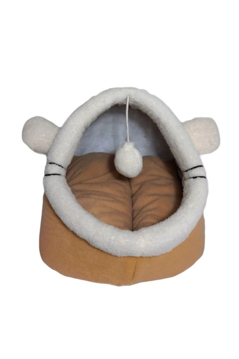 Kahverengi Kulaklı Alaska Kedi Evi Yuvası Mağara