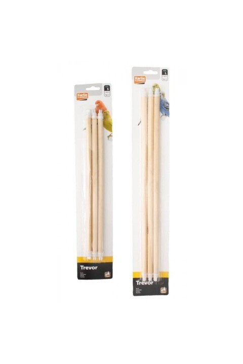 Karlıe Ahşap Kuş Tüneği 3lü 35x12mm