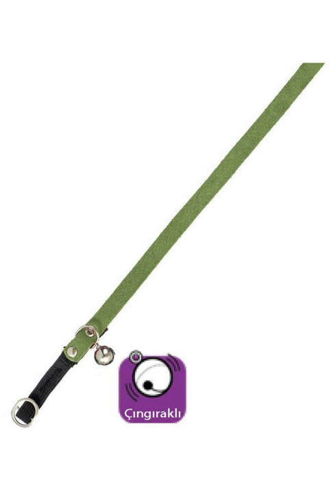 Karlıe Kadife Kedi Tasma Çıng. 30cm Yeşil