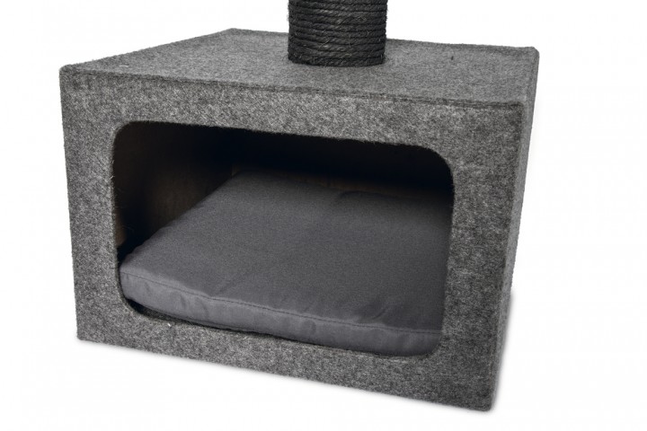 Karlıe Kedi Tırmalama+ev Dora Gri 38x38x91cm