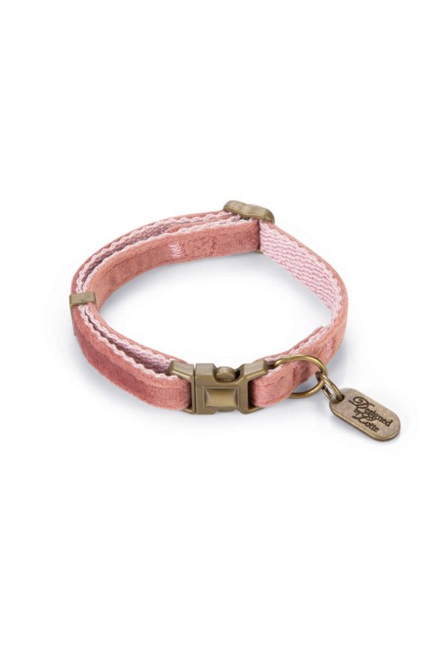 Beeztees DBL Kedi Boyun Tasması, Velur, Pembe, 20-30cm