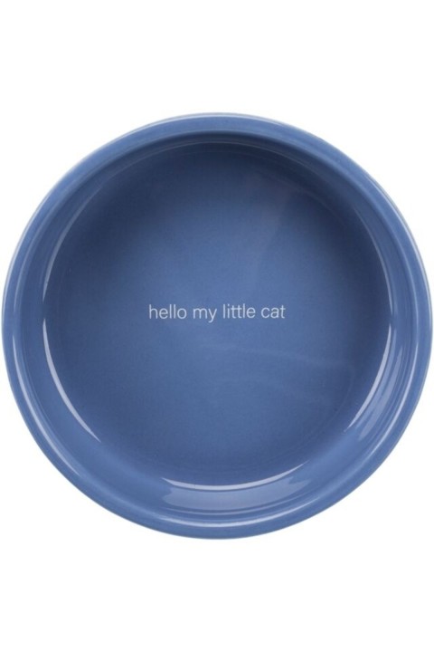 Trixie Kedi Mama ve Su Kabı, Seramik, 0,3lt / 15cm, Açık Mavi/Beyaz